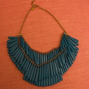 Vintage Joan River Blue Beaded Bib Statement Necklace